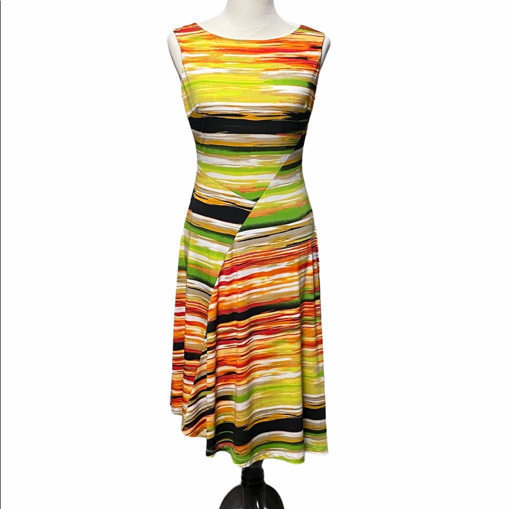 Ellen Tracy Multi Colored Asymmetrical Dress 4